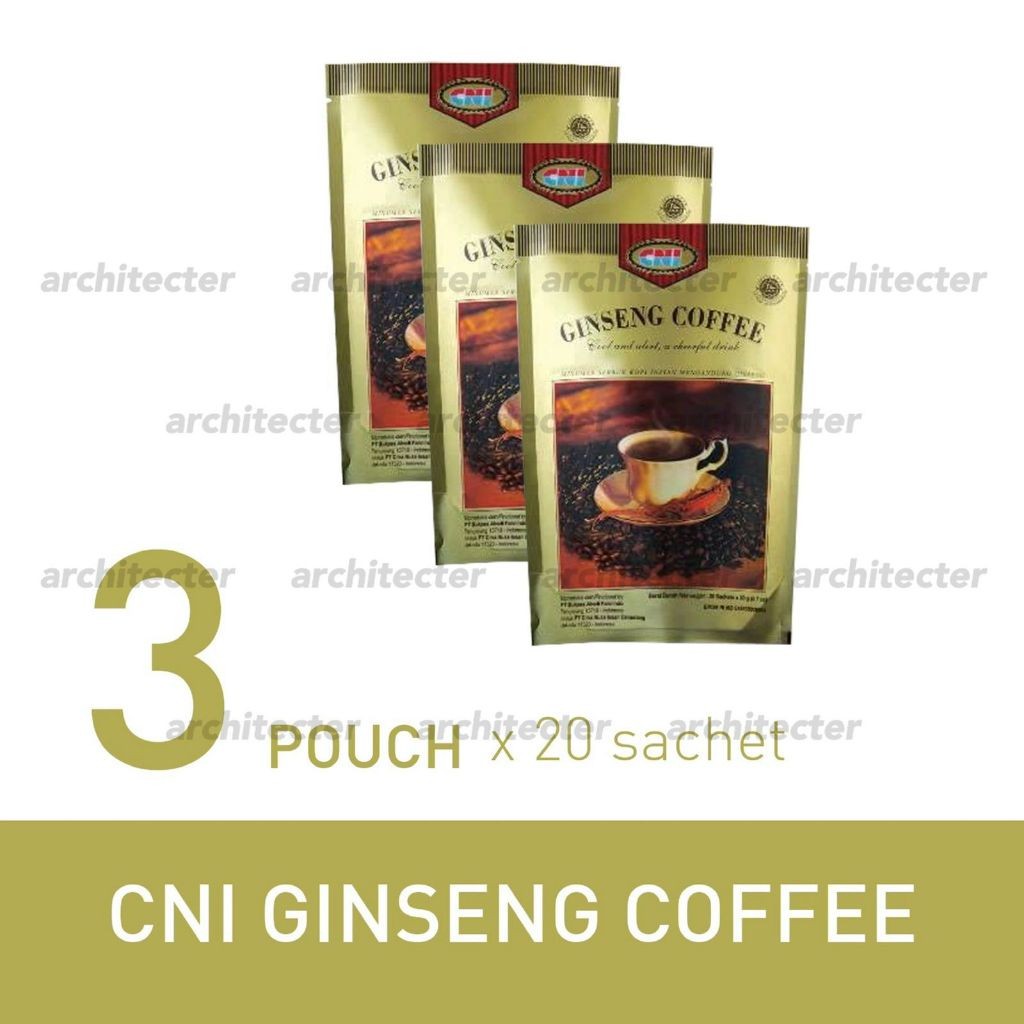 

[PAKET 3] KOPI GINSENG CNI GINSENG COFFEE ISI 20 SACHET ASLI ORIGINAL - 3 POUCH
