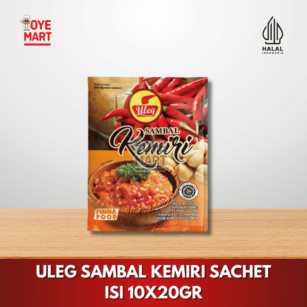 

ULEG SAMBAL KEMIRI SACHET ISI 10X20GR