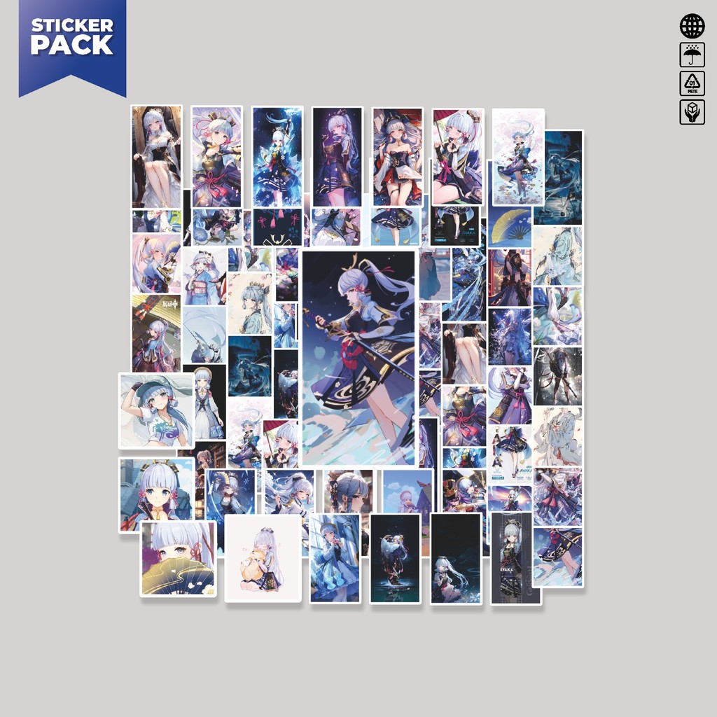 

[100PCS]Stiker Pack Stiker Anime Genshin Impact Dekorasi Lucu Kreatif untuk Notebook, Skateboard, HP