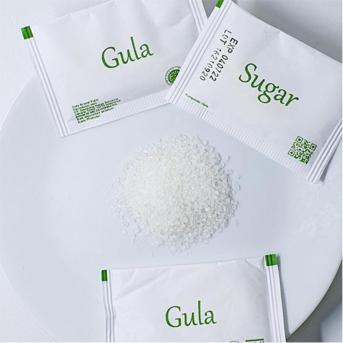 

Gula Putih Sachet 6 Gram / White Sugar / Gula Saset Hotel / Sachet Kotak Stick Isi 250 Pcs - Sachet Kotak
