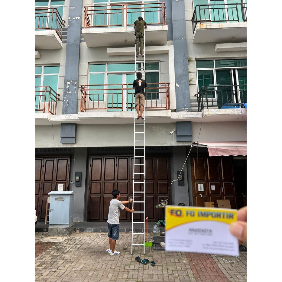 Tangga Multifungsi 3.7 Meter Tangga Lipat Tangga Alumunium AMG - 3.7-Meter