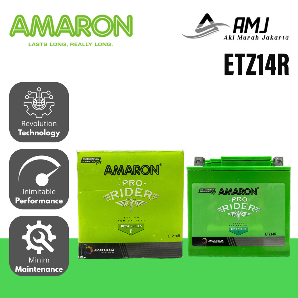 Amaron Aki Royal Enfield Continental 650 ETZ14R / YTX14 - 12Ah Aki kering