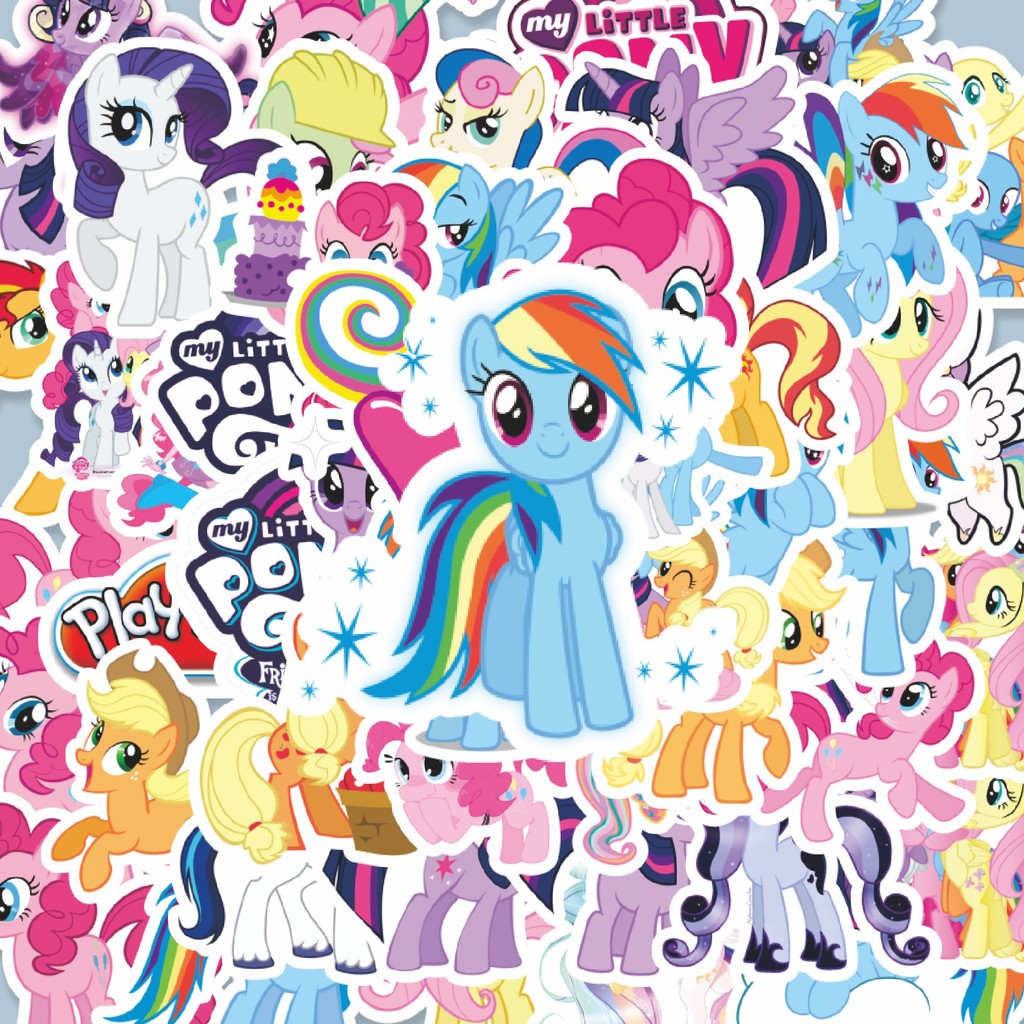 

100PCS Lucu Stiker Kartun My Little Pony Unicorn Stiker Aesthetic Stiker Anti Air Stikers Berperekat Waterproof sticker decal buat Motor Helm Buku Journal Koper Casing HP Laptop Botol Minum Hadiah anak