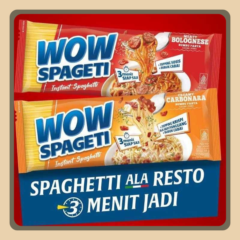 

WOW Spageti PROMO Rasa Bolognese Carbonara Aglio Olio