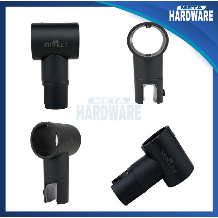 GLASS CLAMP SHOWER PIPA KACA SHOWER 1 inch SS304 BLACK