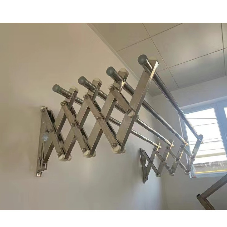 【OKEEY MEDAN 】Jemuran Dinding SUS304 Stainless - Jemuran Baju Lipat Anti Karat 200cm Kuat & KokohMDN