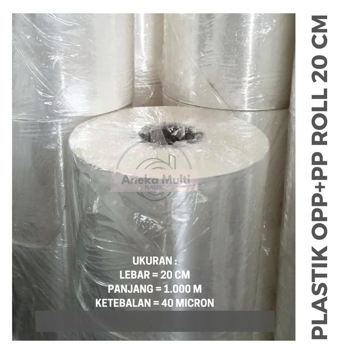 Plastik OPP PP Roll Bening Kemasan Sachet/Renteng Termurah 20cmx1000m