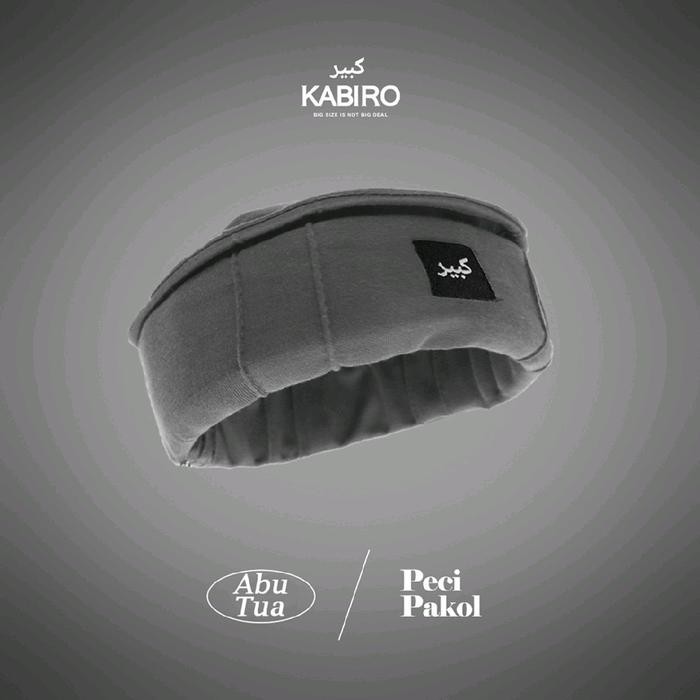 Peci Pakol Kabiro - Peci Dewasa bahan kaos - Abu Tua