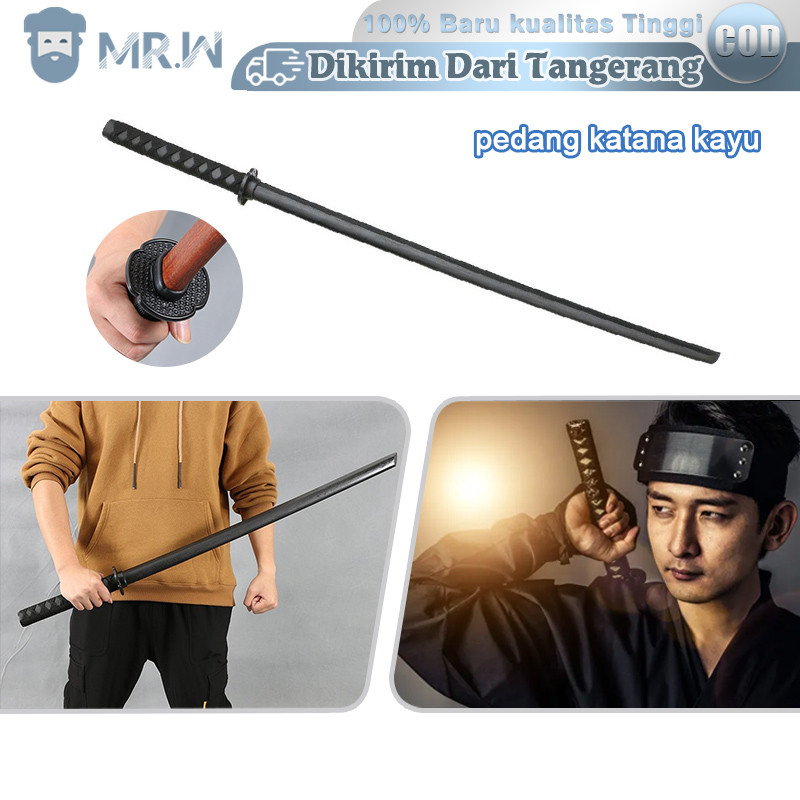 Katana Samurai Latihan Wooden Sword 1 Meter Pedang Katana Kayu Alat Latihan Pedang