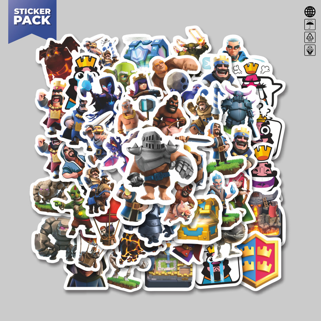 

[100PCS]Stiker Pack Stiker Games Clash Royale Aesthetic Vinyl Anti Air Dekorasi Sticker Laptop Buku Journal Koper Helm Casing HP Gitar Helm Skateboard
