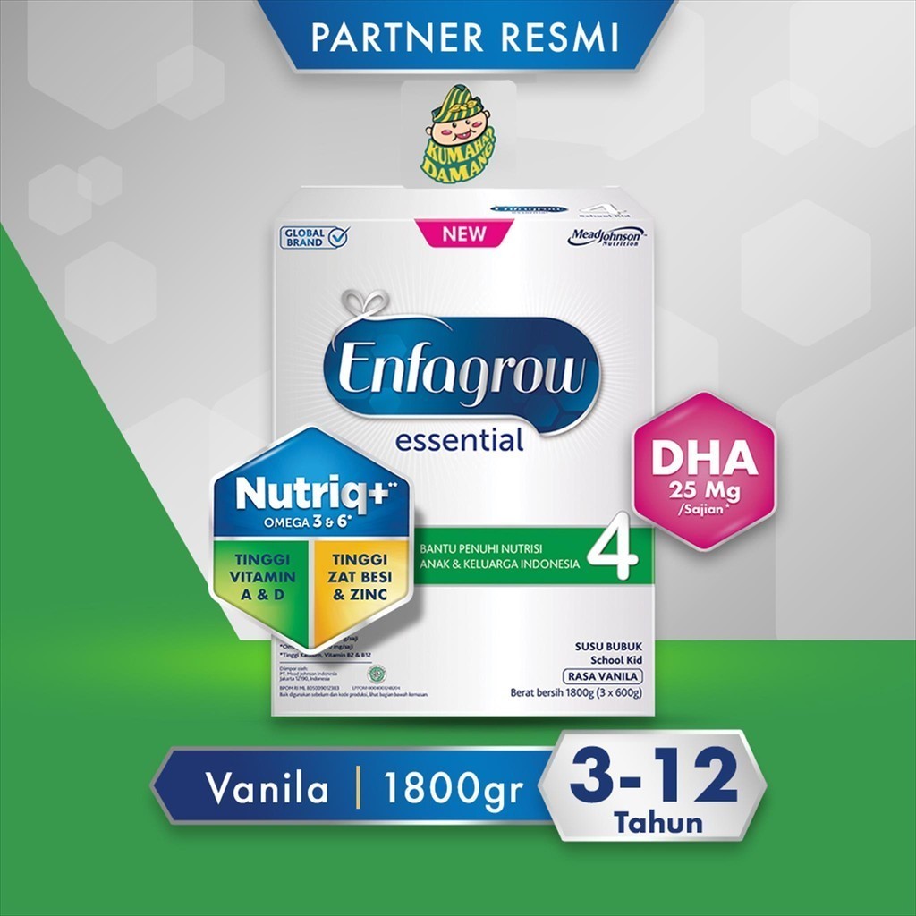Enfagrow ESSENTIAL 4 Susu Formula Vanila 1800 gram