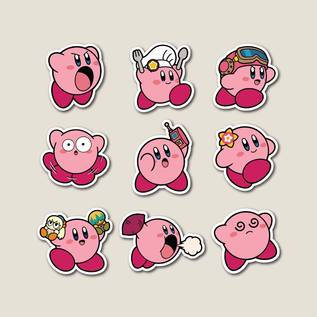 

Sticker Pack Kirby | Sticker Tumbler | Stiker Laptop Koper Helm