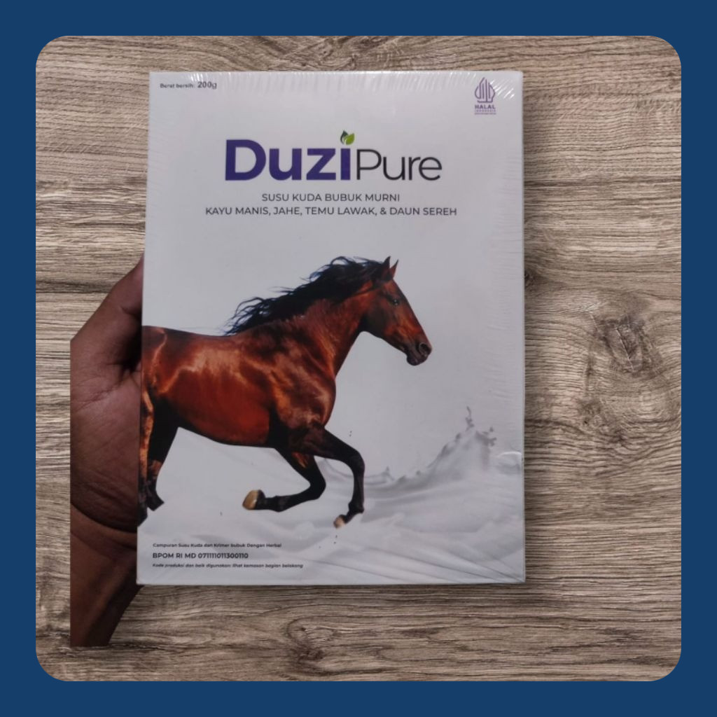 

Duzi Pure Official Store Asli - Susu Bubuk Kuda Murni Lombok Sumbawa Isi 200gr - DuziPure 100% Original BPOM