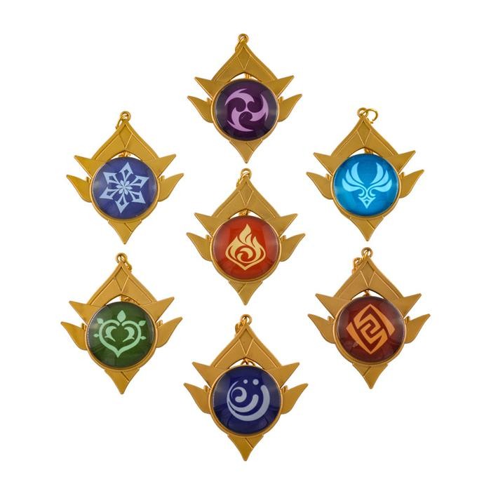 Novice Genshin Impact Snezhnaya Metal Keychain