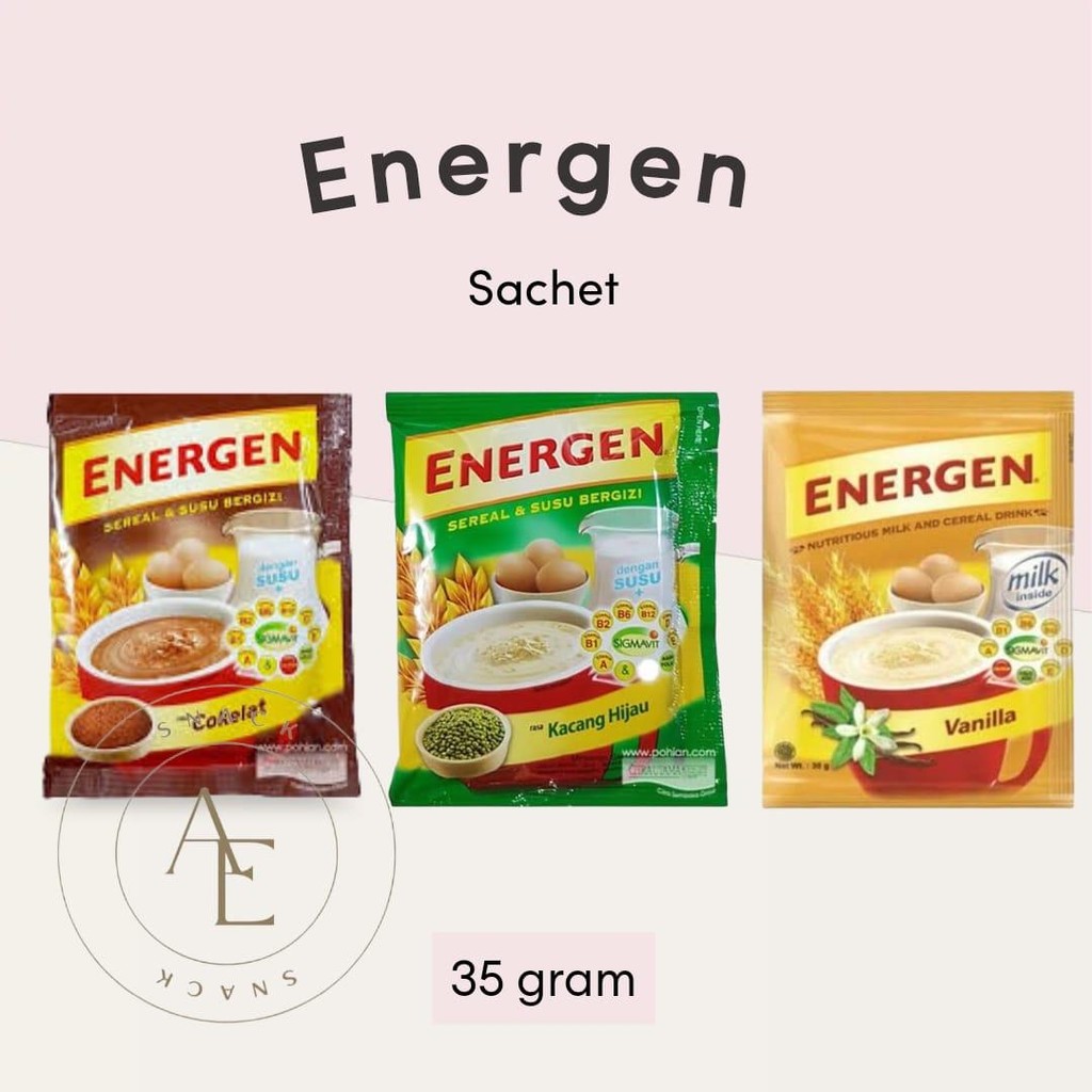 

Energen Sereal dan Susu bersinergi untuk sarapan bergizi lengkap kemasan sachet 35 gram Cereal