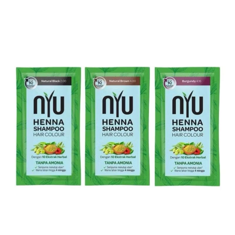 

NYU Henna Shampoo Hair Colour Sachet - Shampoo Pewarna Rambut