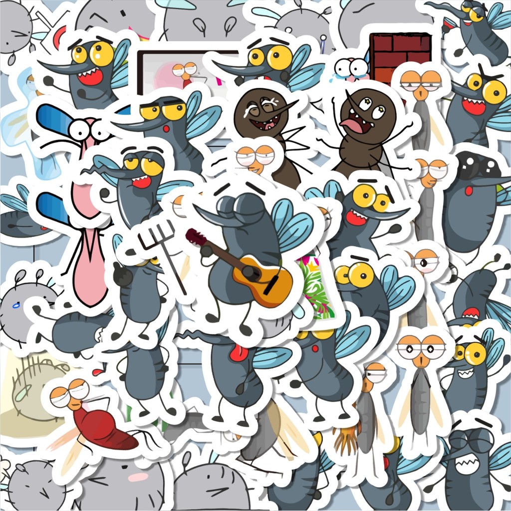 

100PCS Lucu Hewan Nyamuk Dekorasi Lucu Kreatif untuk Notebook, Skateboard, HP