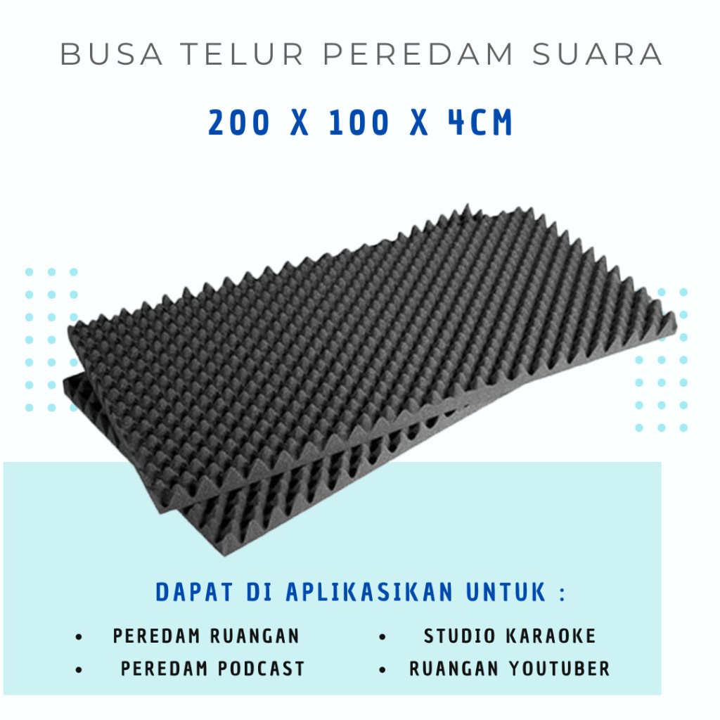 Busa Peredam Suara Ruangan Telur - 200x100cm Peredam Musik Studio Karaoke