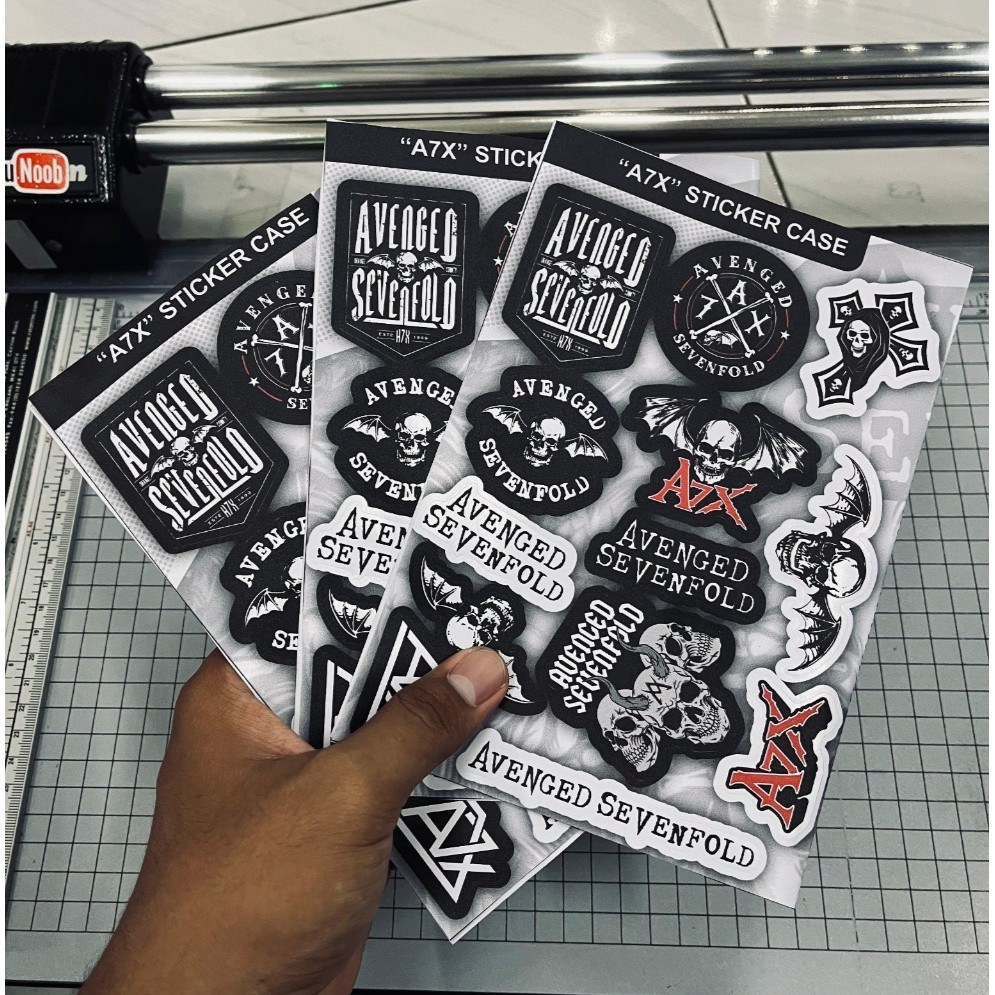 

Band Rock Avenged sevenfold 29 Pcs Stiker A7X Sticker pack band sudah terpotong Anti Air Anti Luntur