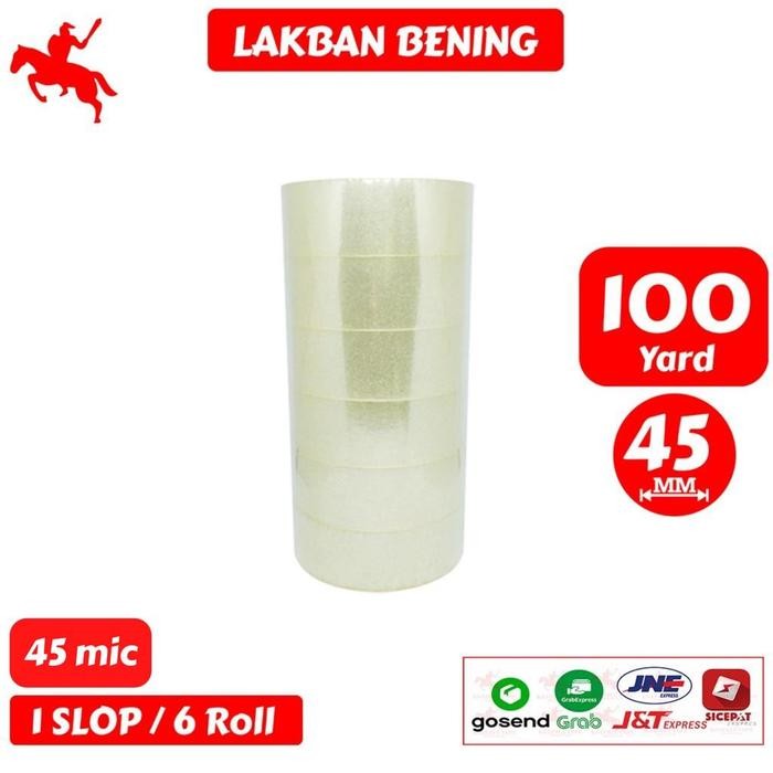 

Hu h Lakban OPP Tape / Lakban Bening KSATRIA Tape 100 Yard (1 Slop) - 45mm*100yard*45mic