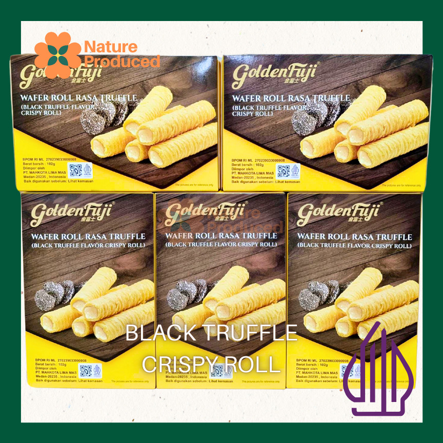 

[Golden Fuji] Black Truffle Flavor Crispy Roll - Snack Gulung Renyah Rasa Truffle Premium | Halal