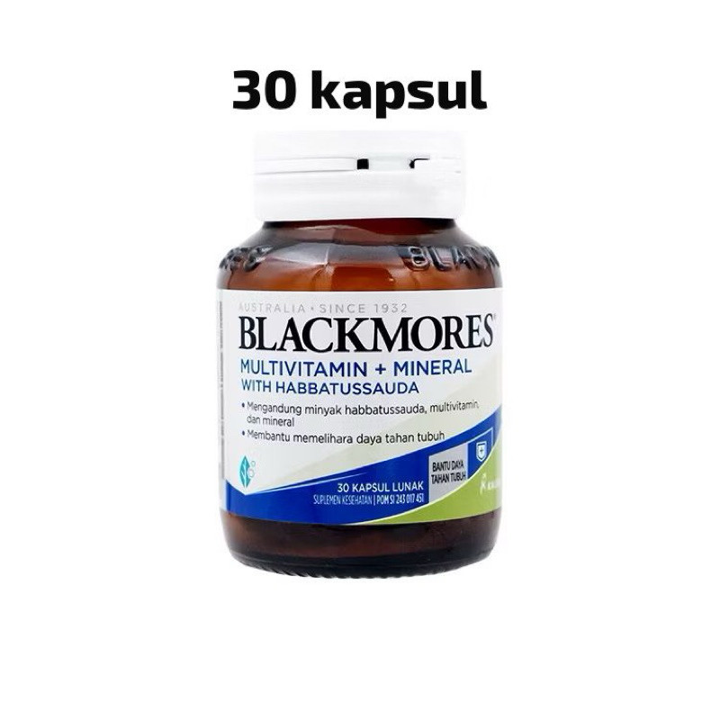 Blackmores Multivitamin + Minerals with Habbatussauda 30 Kapsul Lunak