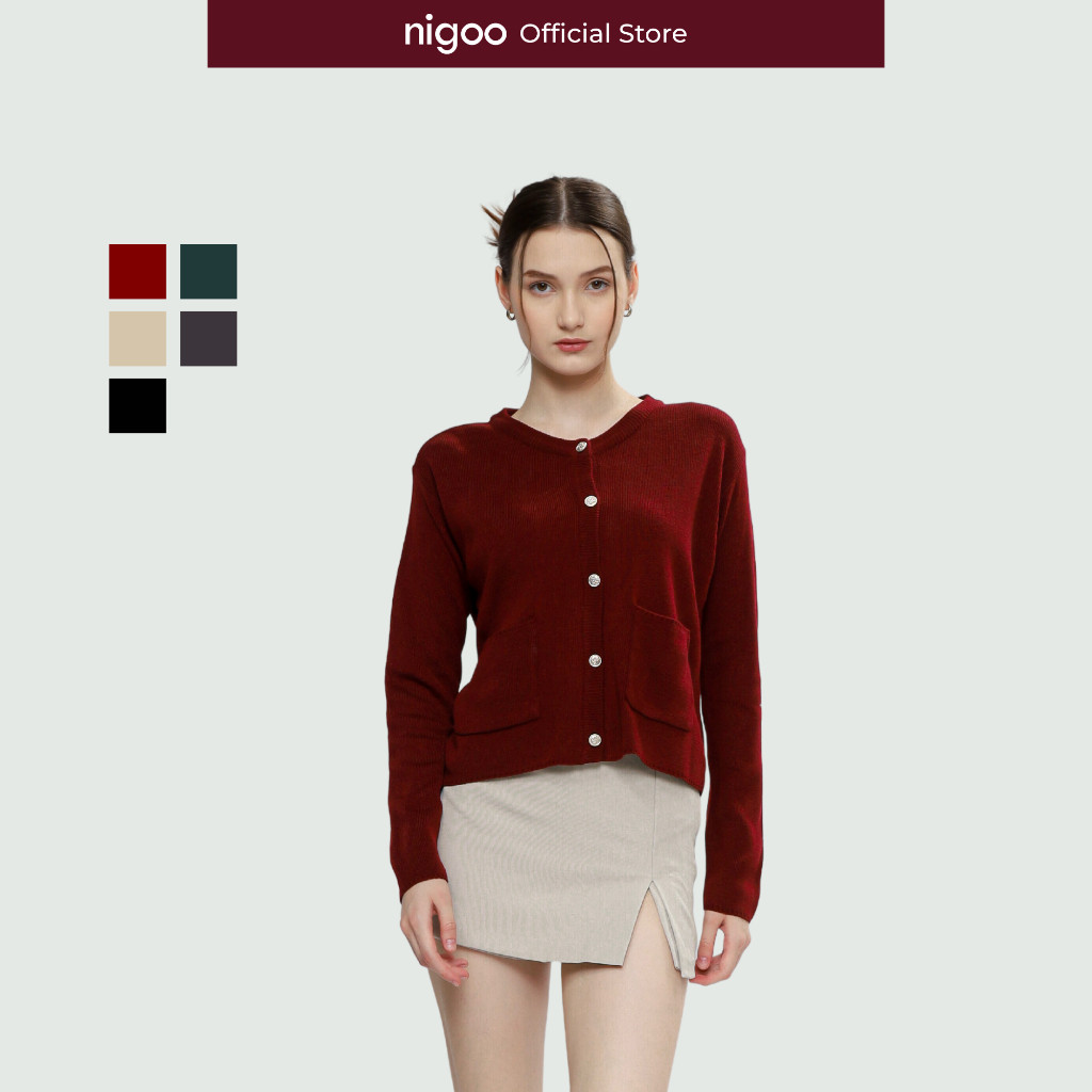 GROSHOP.ID NIGOO Nadeen Knit Cardigan Wanita