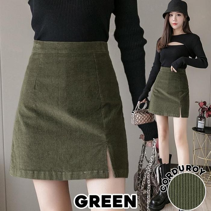 KARAKOREA 302 Corduroy Velvet Skirt Rok Pendek ROK CORDUROY WANITA Rok Beludru ROK KOREAN STYLE Rok 