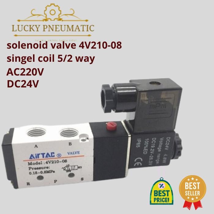 Selenoid Valve 4V210-08 Airtac Pneumatic - 220vac