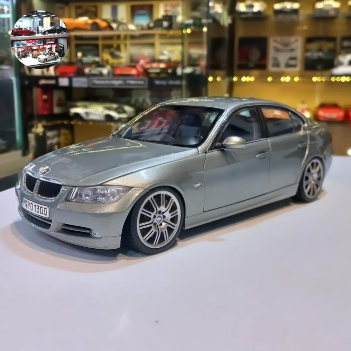 Diecast BMW 3 series E90 Saloon Grey Custom Wheels Lowering suspension Openable Features  Models Hig