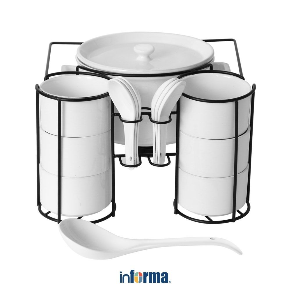 

Informa Appetite 1.7 ltr Set 16 Pcs Alby Mangkuk Saji - Putih Mangkok Makanan Food Grade Wadah Hidangan Serving Bowl Perlengkapan Dapur Peralatan Makan