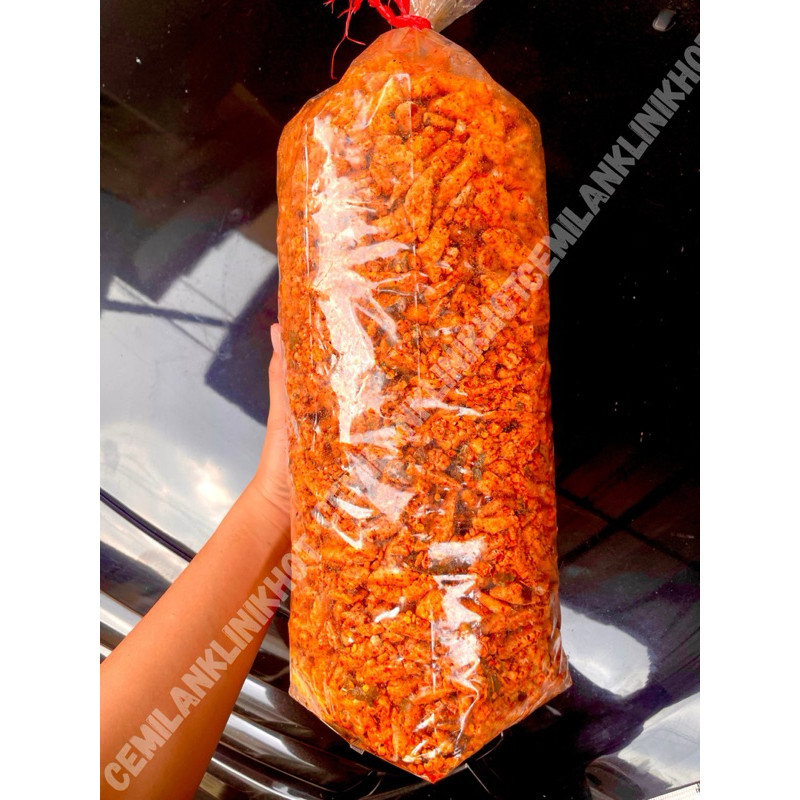 

BASRENG 1 BALL ISI 2 KG Keripik Basreng Pedas Daun Jeruk Seball/Basreng pedas daun jeruk ukuran 2kg/2000gr TERMURAH