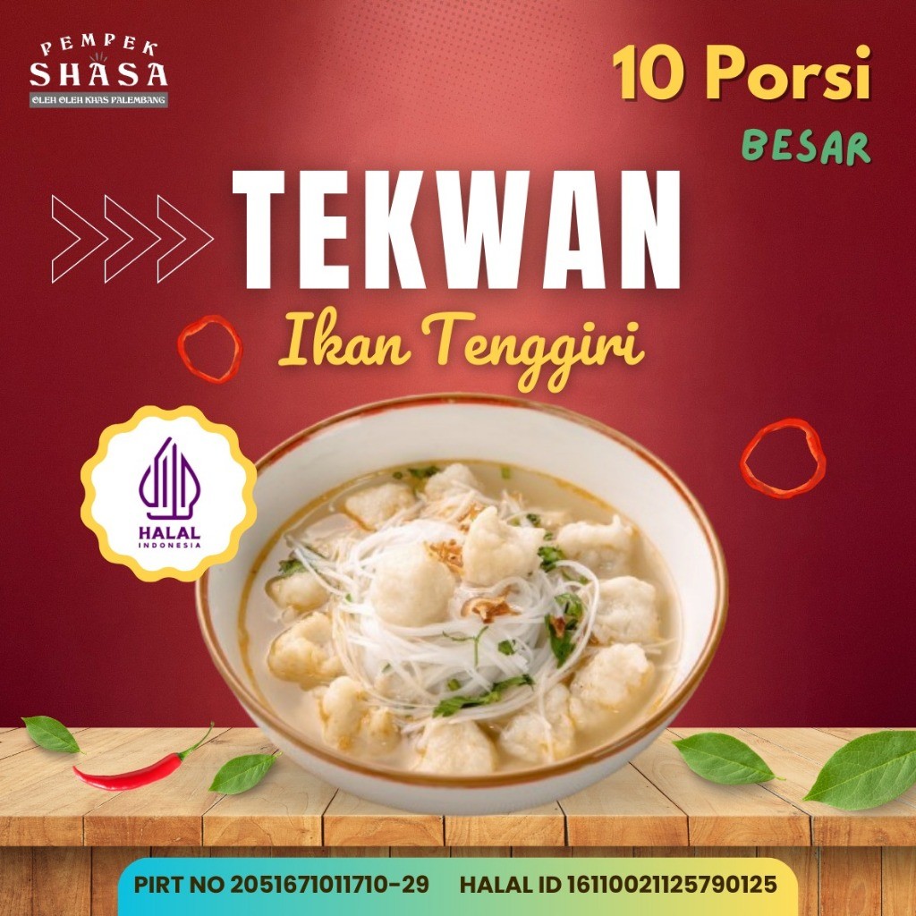 

Tekwan Premium Ikan Tenggiri Frozen Halal PIRT 10 Porsi , 7 & 3 Porsi Tinggal Rebus dengan Air.