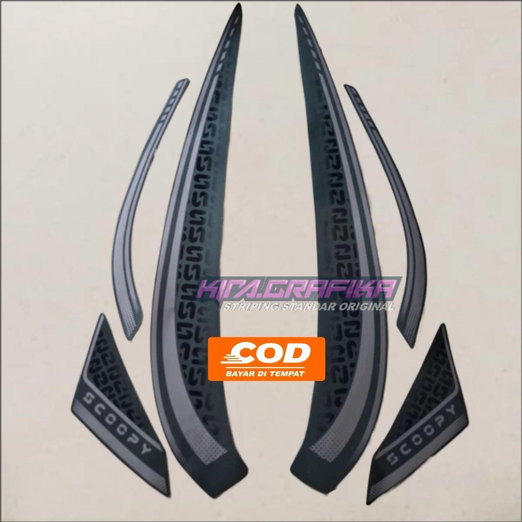striping Honda Scoopy 2025 hijau stiker les motor body standar