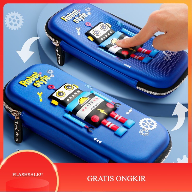 

【AGNES_ID】DISKON!! WWH14B Tempat Pensil EVA Pen Pulpen Sekolah DELUXE School Pencil Bag Box KTM