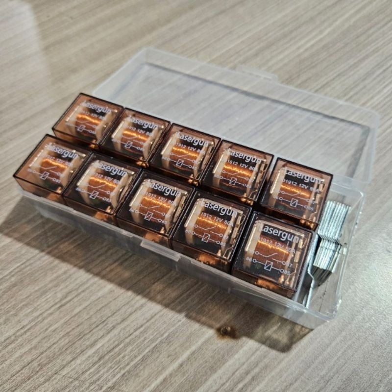 (Grosir 10 Pcs) Relay Klakson Transparan 4 Kaki 12V DC 80A