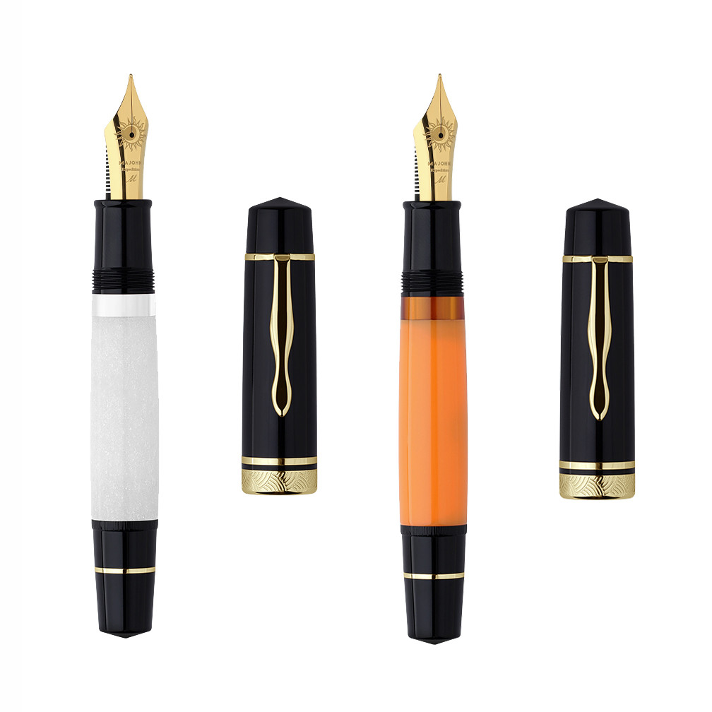 

Majohn P139 Piston Fountain Pen #6, #8 EF/F/M Nib, All Brass Piston System Large Capacity Writing Gift Pen Set