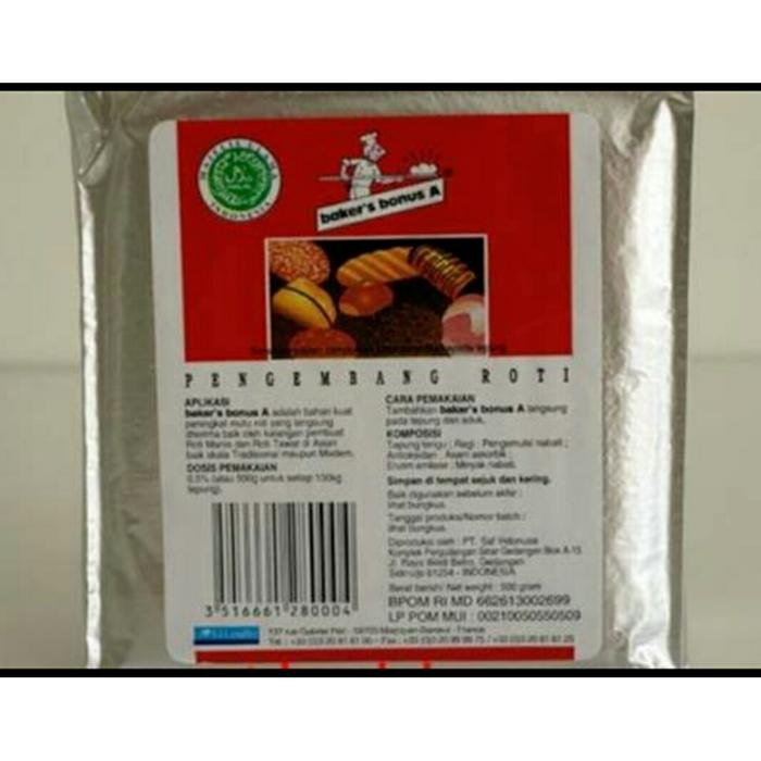 

Baker bonus A 500gr / pengembang / peningkat mutu roti Baker's Bonus