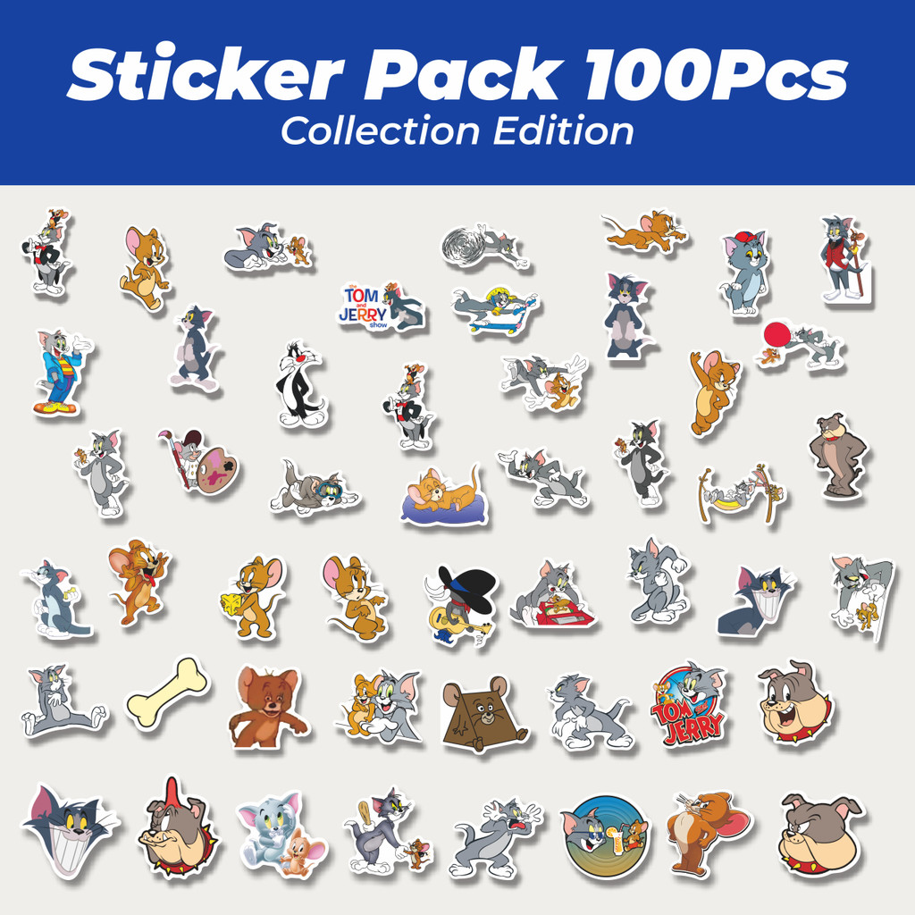

Hot Sticker Kartun Tom And Jerry Lucu Anti Air Stikers Berperekat Waterproof Sticker Decal Buat Motor Helm Buku Journal Koper Casing HP Laptop Botol Minum