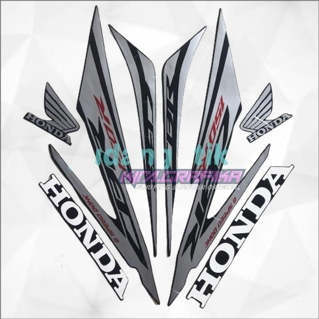 Striping Honda Cbr 150 R 2017 2018 Body Hitam full,hitam merah Stiker Standar motor CBR 150 R