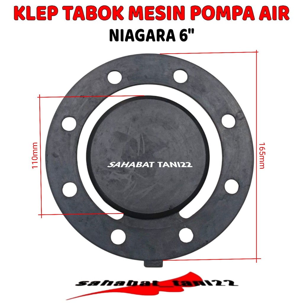 Klep Tabok NIAGARA 6" Klep Pompa Niagara 6 Inch Seal Klep Pompa Air 6 INCH NIAGARA