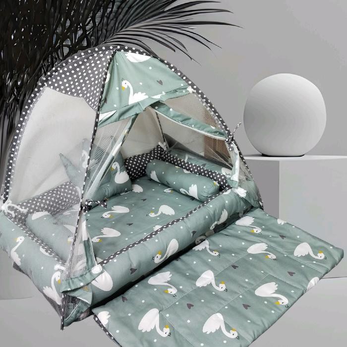 Mumpung Promo Kasur Bayi Set Kelambu Tenda Free Bedcover Swan Baby