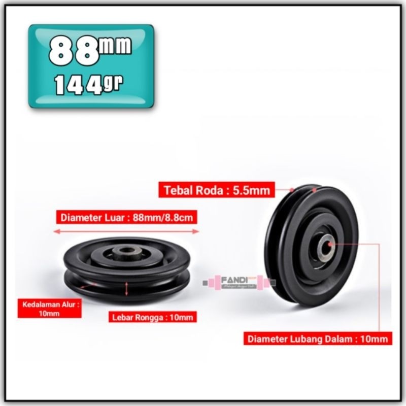 Roda Katrol Pulley Gym Alat Fitness Sparepart Perlengkapan Alat Fitnes Gym CO
