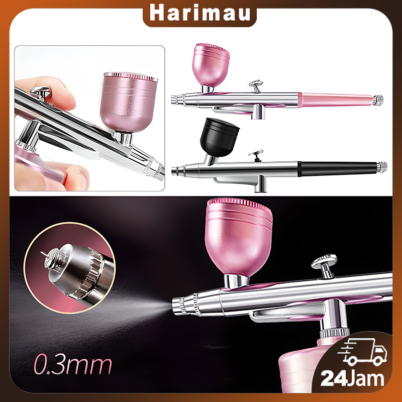 Spray Gun Dan Aksesori Cup Kapasitas / Mini Cat Airbrush Set / Automatic Spray Gun Air Brush Set / A