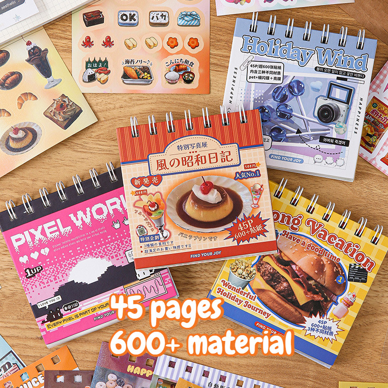 

45Pages Stickers Creative ledger decorative materials cut film stickers scrapbooking
