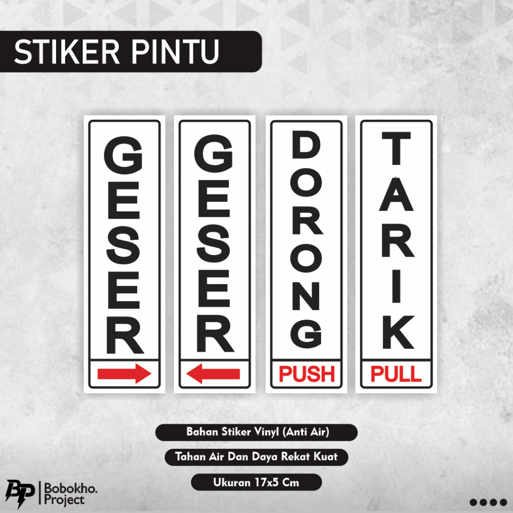 

Sign Label Sticker Pintu Tarik Dorong / Stiker Pintu Push Pull / Sticker Pintu / Stiker Dorong / Stiker Tarik / Stiker Push / Stiker Pull