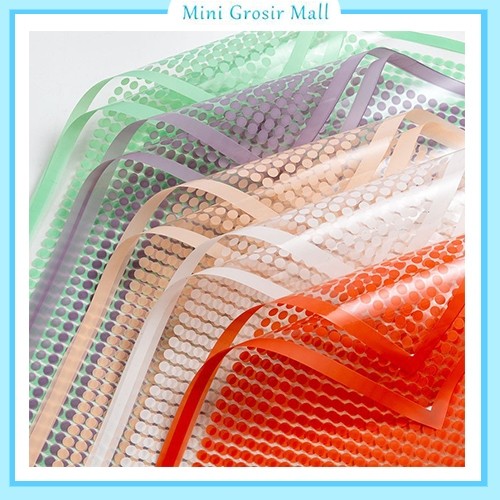 

PROMO!20 Lembar Flower Wrapping Polkadot Cellophane Kertas Buket Bunga Transparan List Florist Kb6189READY