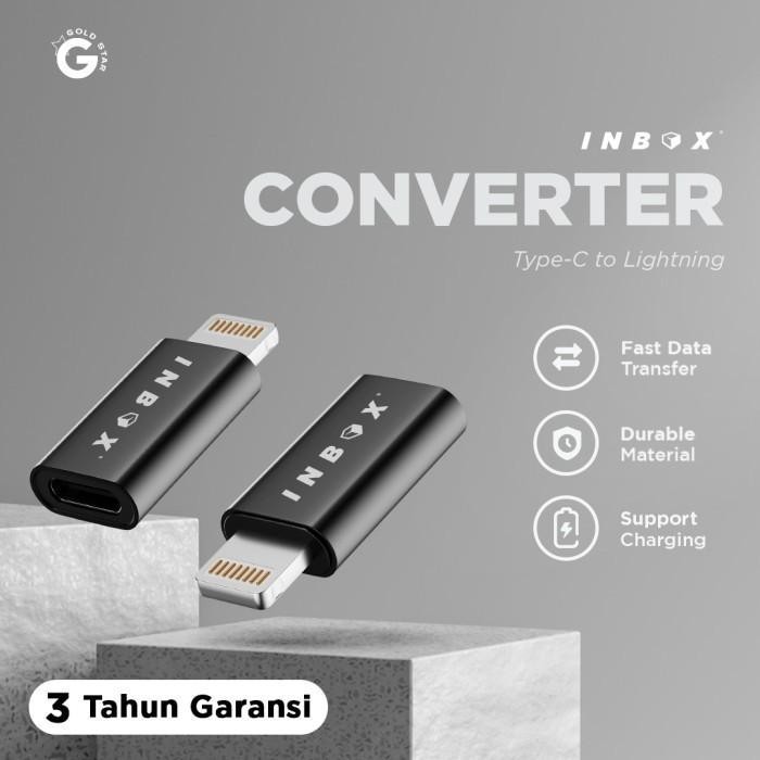 INBOX Converter Type C to Lightning Iphone Adapter Type-C Tipe C ke Lightning Iphone Pendek Konektor