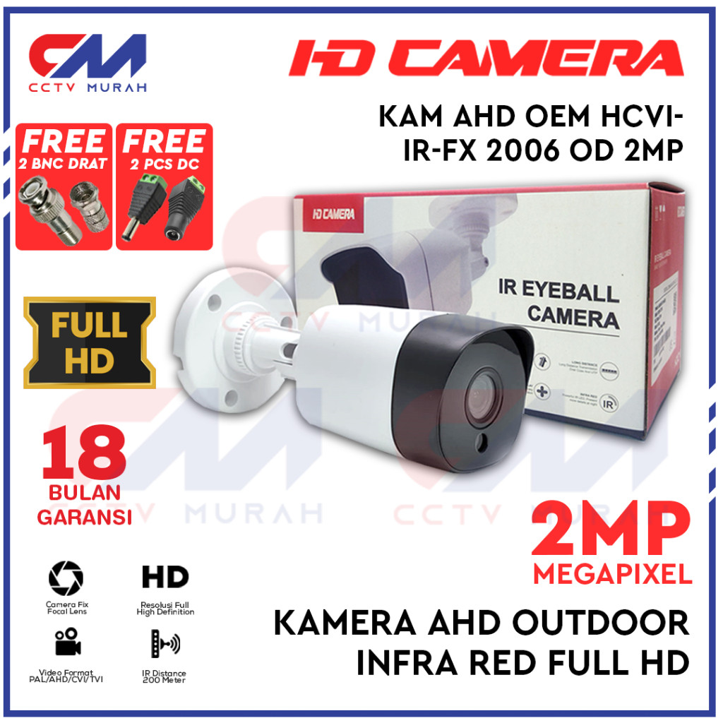 KAMERA CCTV ANALOG OEM DAHUA 2MP HDCVI OUTDOOR HDCVI/AHD/ANALOG/TVI 1080P