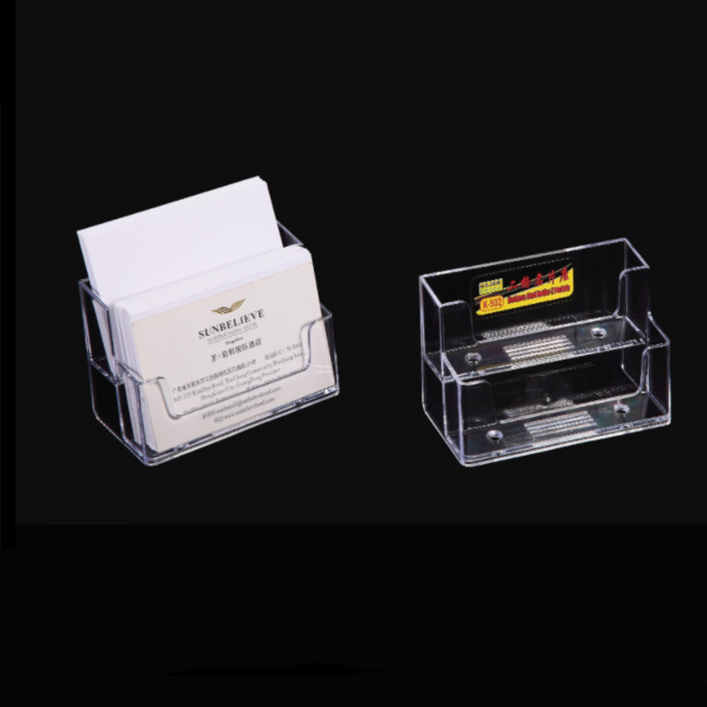 

Transparent Business Card Holder Acrylic Display Stand Box Desk Storage Shelf Plastic Desktop Place Card Holder Office Supplies